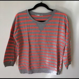 Orange and Gray Crew neck sweater 🍁